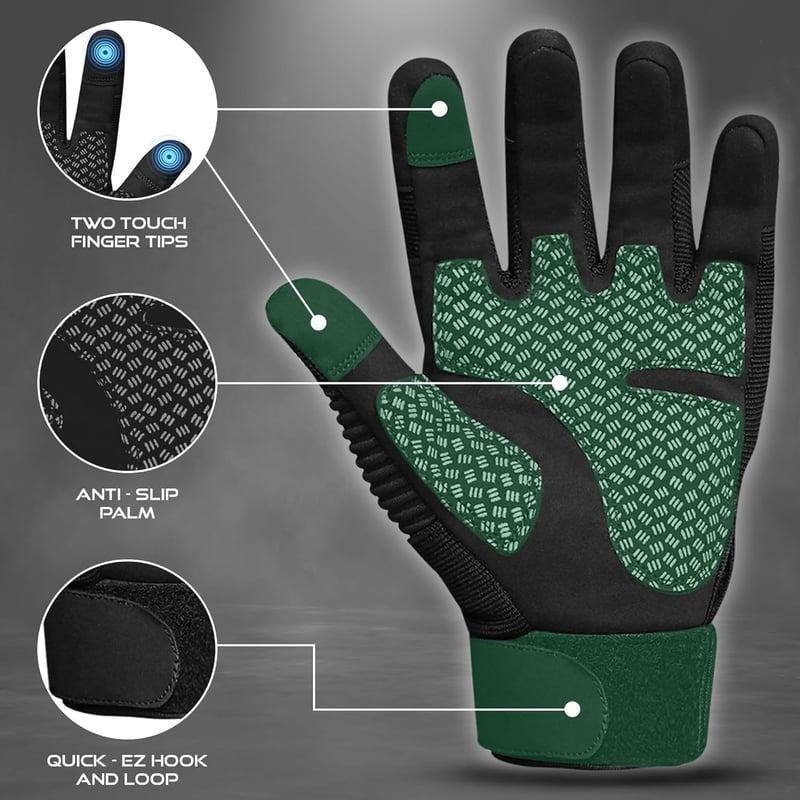 WESTWOOD FOX WFX Motoros Kesztyű Kemény Koppantóval Érintőképernyős Fekete