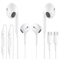 Wetsky USB-C slúchadlá 2 ks pre iPhone 16 15 Pro Max Galaxy S25 S24 S23 S22 S21 Plus s potlačením hluku, mikrofónom, ovládaním hlasitosti a káblovým in-ear headsetom 1