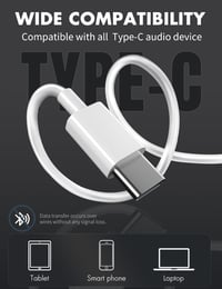 Wetsky USB-C slúchadlá 2 ks pre iPhone 16 15 Pro Max Galaxy S25 S24 S23 S22 S21 Plus s potlačením hluku, mikrofónom, ovládaním hlasitosti a káblovým in-ear headsetom 5