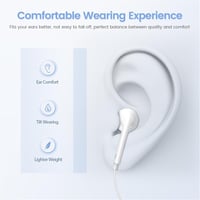 Wetsky USB-C slúchadlá 2 ks pre iPhone 16 15 Pro Max Galaxy S25 S24 S23 S22 S21 Plus s potlačením hluku, mikrofónom, ovládaním hlasitosti a káblovým in-ear headsetom 3