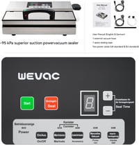 Wevac Vákuumozó Gép 16L/min Szívóerő, 30cm Hegesztés, Rozsdamentes Profi Készülék 5