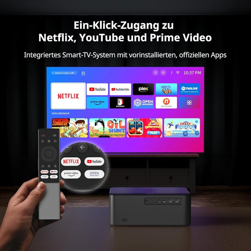 WEWATCH WP01 Full HD 1080P Otthoni Projektor Netflix Android TV 700 Lumen WiFi Bluetooth