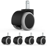 WEWILL irodai szék görgő 10x22 mm, padlóbarát, csendes - szürke - 5 db 1