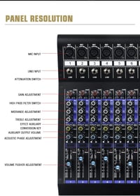 WEYMIC MX-120 12 csatornás professzionális keverő USB DSP effektusokkal 8