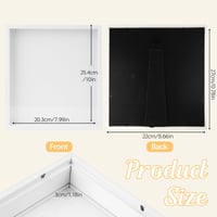 Ramă Foto 3D Weysoo cu Adâncime, 20x25 cm, Albă, pentru Montare pe Perete, Ideală pentru Amintiri, Fotografii, Colaje, Buchete de Mireasă și Obiecte Cadou 3