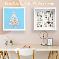 Ramă Foto 3D Weysoo cu Adâncime, 20x25 cm, Albă, pentru Montare pe Perete, Ideală pentru Amintiri, Fotografii, Colaje, Buchete de Mireasă și Obiecte Cadou 2