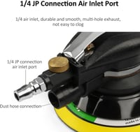 Weytoll 125/150 mm Pneumatikus Excentercsiszoló Vákuum Funkcióval - Polírozó Készlet 4 Féle Koronggal Autóhoz, Fához, Fémhez, 13500 RPM 2