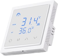 Weytoll Okos Termosztát 16A - Digitális Süllyesztett Padlófűtés Szabályozó Érintőkijelzővel - Vízalapú Padlófűtéshez és Falfűtéshez - Gyerme 8