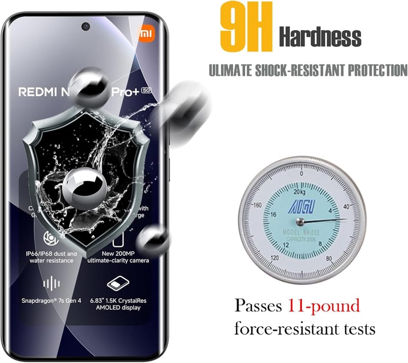 WFTE 2db Xiaomi Redmi Note 15 Pro Plus edzett üveg képernyővédő fólia - Xiaomi Redmi Note 15 Pro+/Poco M8 Pro 5G