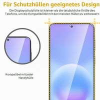 Folie de protecție din sticlă securizată WFTE pentru Samsung Galaxy A57 5G, 2 bucăți - duritate 9H, 0,26 mm, transparență 99%, protecție împotriva zgârieturilor și a bulelor de aer 4