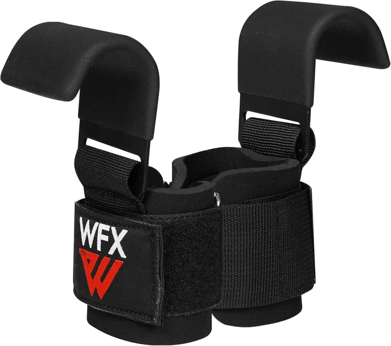 WFX Súlyemelő Horog Gumírozott Nyéllel és Neoprén Csuklópárnával