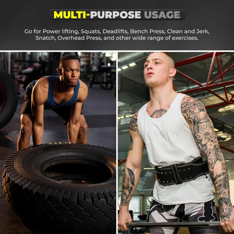 WFX Súlyemelő Öv Fekete Bőr 10cm Széles Állítható Derék Támasztó Edzőterem Fitness Bodybuilding Powerlifting Guggolás Felhúzás