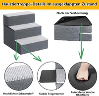WGYTECH 3 lépcsős kutyalépcsõ kanapéhoz és ágyhoz, mosható huzattal 4