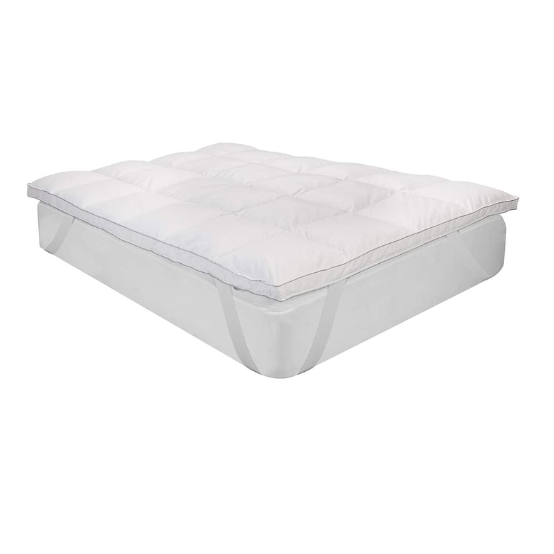 Sleep ZZZZ Husă de saltea din puf de gâscă 160x200 cm, 5 cm grosime, 100% puf, ultra moale, respirabilă, calitate hotelieră de lux