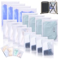 Set de 16 organizatoare de bagaje whatRUeed pentru haine, genți de voiaj care economisesc spațiu, set de organizare pentru călătorii cu sac pentru rufe și saci de compresie 1