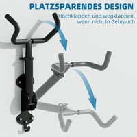 WheelHub Kerékpár Fali Tartó 30 kg Terhelhetőség Állítható Függesztő Garázs Otthon 5