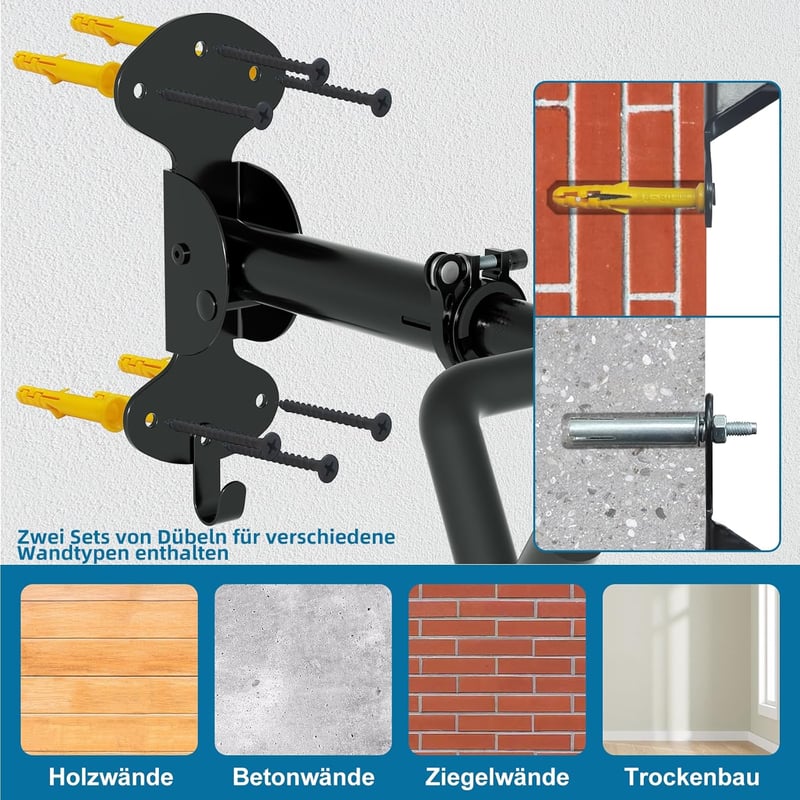 WheelHub Kerékpár Fali Tartó 30 kg Terhelhetőség Állítható Függesztő Garázs Otthon