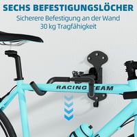 WheelHub Kerékpár Fali Tartó 30 kg Terhelhetőség Állítható Függesztő Garázs Otthon 2