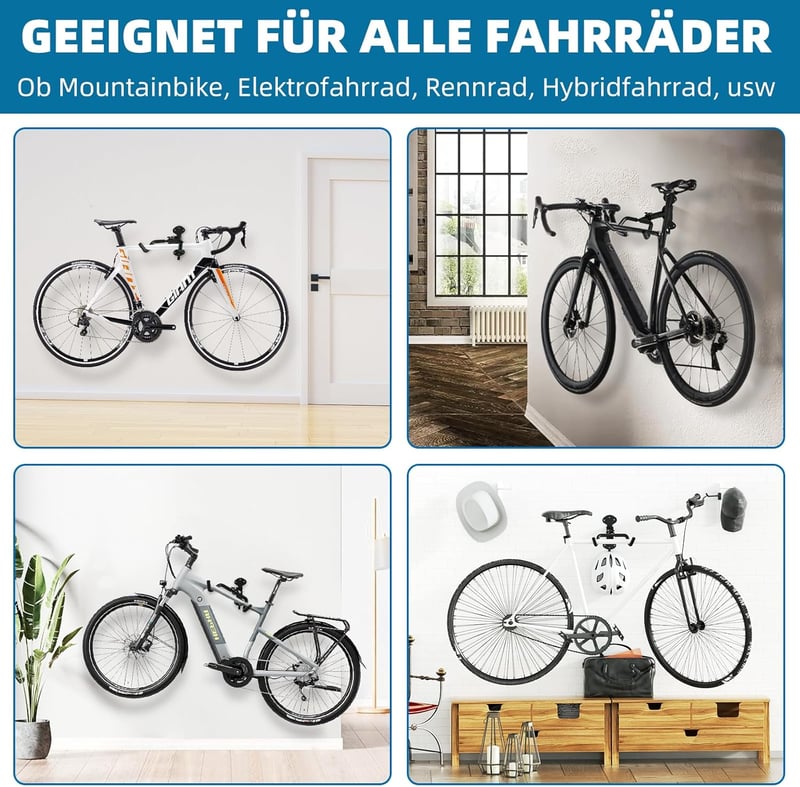 WheelHub Kerékpár Fali Tartó 30 kg Terhelhetőség Állítható Függesztő Garázs Otthon