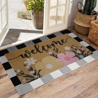 Whemyreat Kókuszrost Lábtörlő 90x60cm 2db Csúszásmentes Bejárati Ajtó Dekoráció 1