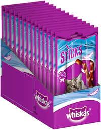 Recompense pentru pisici Whiskas Sticks cu somon 14 x 6 bucăți 1