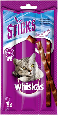 Recompense pentru pisici Whiskas Sticks cu somon 14 x 6 bucăți 4
