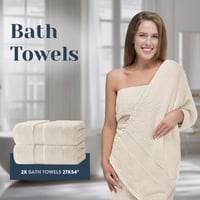Set de prosoape de baie White Classic Luxury, 8 piese, 100% bumbac turcesc, 700 g/m², 2 prosoape de baie, 2 prosoape de mâini, 4 lavete, ivoar 5
