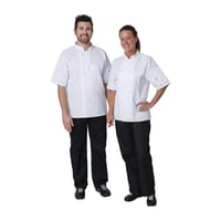 Whites Chefs Clothing Vegas fehér rövid ujjú séfkabát M-es méret 7