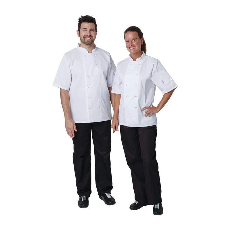 Whites Chefs Clothing Vegas fehér rövid ujjú séfkabát M-es méret