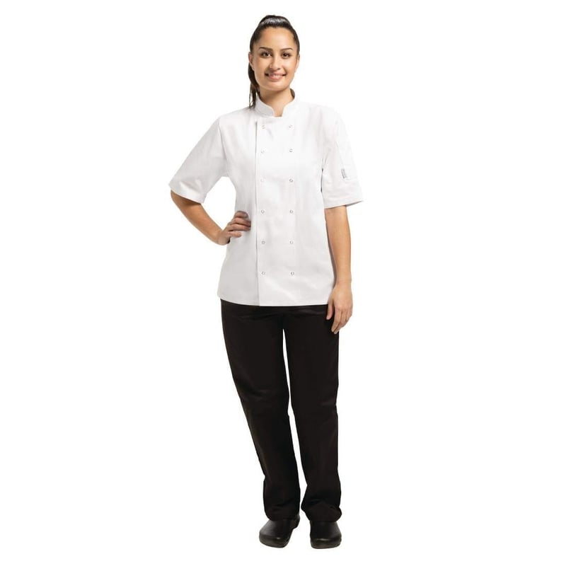 Whites Chefs Clothing Vegas fehér rövid ujjú séfkabát M-es méret