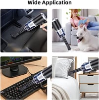 WHJC Akkumulátoros Kézi Porszívó 9000Pa - USB Tölthető Mini Porszívó 4000mAh - Nedves és Száraz Takarításra, Autóba, Otthonra, Állatszőrre ( 6