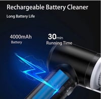WHJC Akkumulátoros Kézi Porszívó 9000Pa - USB Tölthető Mini Porszívó 4000mAh - Nedves és Száraz Takarításra, Autóba, Otthonra, Állatszőrre ( 4