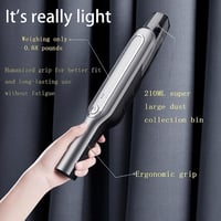 WHJC Vezeték Nélküli Kézi Porszívó - 120W Erős Szívóerő, USB Töltés, Ultrakönnyű, Hosszú Üzemidő, Autó, Otthon, Konyha, Állatszőr Tisztításh 4