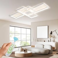 WHLL Mennyezeti LED Lámpa 105 cm 72W - Távirányítós, Szabályozható Fényerő, 3000K-6500K Színhőmérséklet, Modern Geometriai Dizájn, Nappali, 6