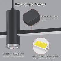 WHLL Modern LED Csillár Étkezőasztalhoz, Dimmelhető Függőlámpa, Magasságállítható Fekete 4