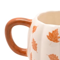 Cană cu Dovleac Widdop and Co Country Living - Cană din Ceramică cu Frunze Portocalii pentru Toamnă, pentru Iubitorii de Cafea și Ceai, Cadou Sezonier 4