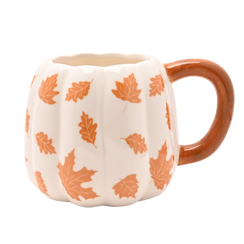 Cană cu Dovleac Widdop and Co Country Living - Cană din Ceramică cu Frunze Portocalii pentru Toamnă, pentru Iubitorii de Cafea și Ceai, Cadou Sezonier