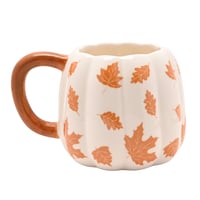 Cană cu Dovleac Widdop and Co Country Living - Cană din Ceramică cu Frunze Portocalii pentru Toamnă, pentru Iubitorii de Cafea și Ceai, Cadou Sezonier 3