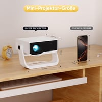 Wielio 4K Smart Projektor 25000 Lumen, Android 11, WiFi 6, Elektromos Fókusz 5