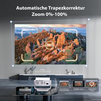 Wielio 4K Smart Projektor 25000 Lumen, Android 11, WiFi 6, Elektromos Fókusz 4