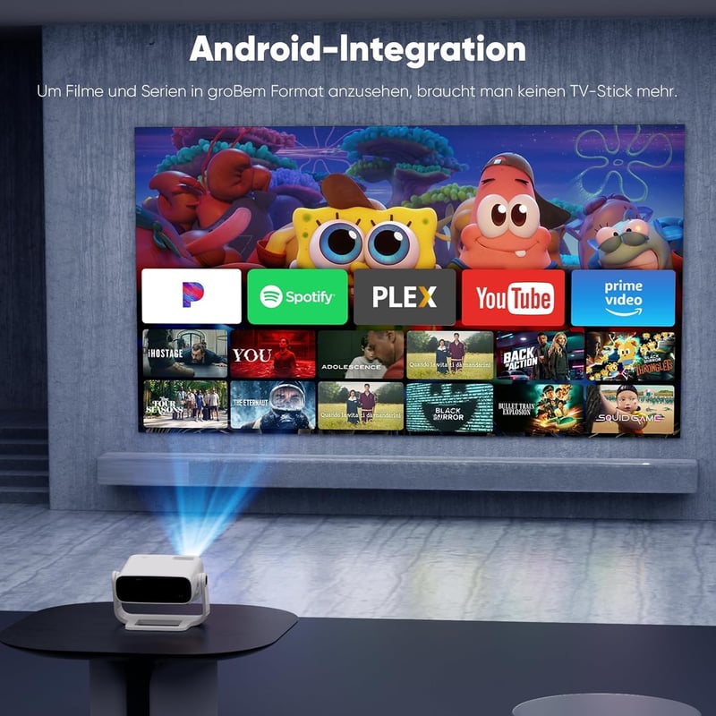 Wielio Smart Projector Full HD 1080P 4K 25000 Lumens Otthoni Mozi