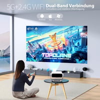 Wielio Smart Projector Full HD 1080P 4K 25000 Lumens Otthoni Mozi 6