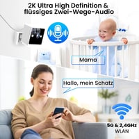 WiFi Biztonsági Kamera Beltéri Mozgásérzékelős Éjjellátó Kétirányú Audio SD Felhő 2