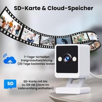 WiFi Biztonsági Kamera Beltéri Mozgásérzékelős Éjjellátó Kétirányú Audio SD Felhő 6