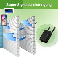 WiFi Jelismétlő 1200Mbps Dual Band Jelerősítő 2x2 dBi Külső Antennákkal 4000m² Lefedettségig - Otthoni és Irodai Hálózatbővítő 3