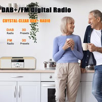 WIITHINK Vintage HiFi hudobný systém s CD prehrávačom, DAB+ a FM rádiom, Bluetooth, AUX, USB, diaľkovým ovládaním, kompaktné stereo 4
