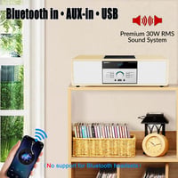 WIITHINK Vintage HiFi hudobný systém s CD prehrávačom, DAB+ a FM rádiom, Bluetooth, AUX, USB, diaľkovým ovládaním, kompaktné stereo 5