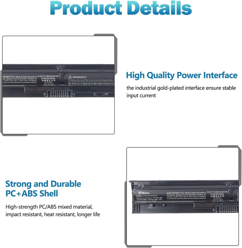 Wikinu 2800mAh akkumulátor HP ProBook 450 G2 455 G2 440 G2 14.8V 41Wh