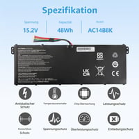 Wikinu AC14B8K AC14B3K Batéria do notebooku pre Acer Aspire ES1-111M ES1-512 ES1-711 E3-112 E5-721 E5-731 E5-771 R3-131T R7-371T R7-372T R5-471T R5-571T A515-41G 2