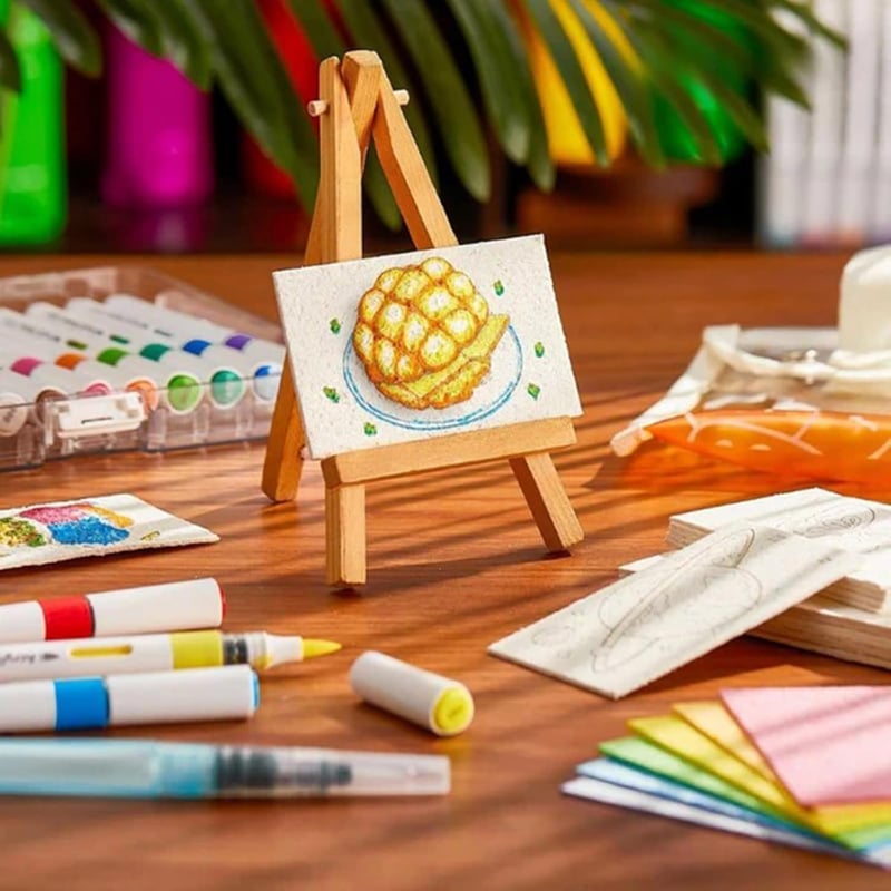 WIKOGDFE 3D Puffy Paint szivacs vászon 12 színű filccel DIY kreatív rajzoláshoz